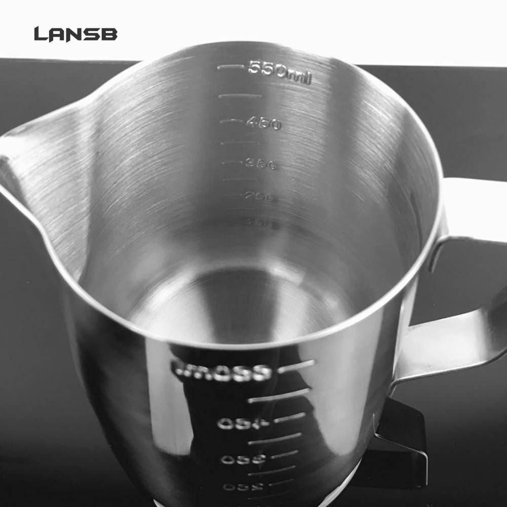 ★SS Stainless Steel Sharp Spout Measuring Espresso Coffee Milk Frothing ...