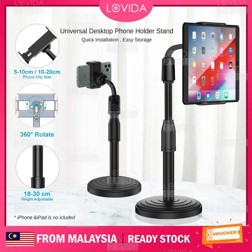 LOVIDA Universal Desktop Phone Holder Stand Mount Video Live Mobile Phone Stand Lazy Holder ความสูงต