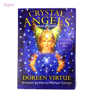 Super Crystal Angel Oracle Cards Party Board Game Divination Fate 44 Cards Deck Tarot