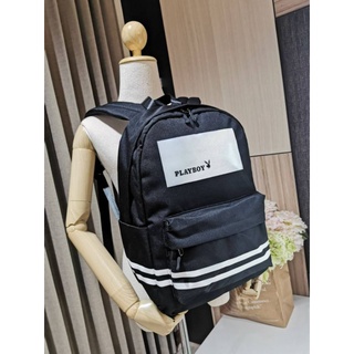 PLAYBOY CLASSIC BACKPACK รุ่นแนะนำดีไซน์ Unisex จาก Playboy Factory วัสดุ Canvas+Polyester