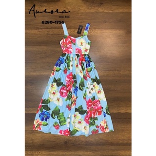 maxi Dress ลายดอก งานป้าย xs S M L