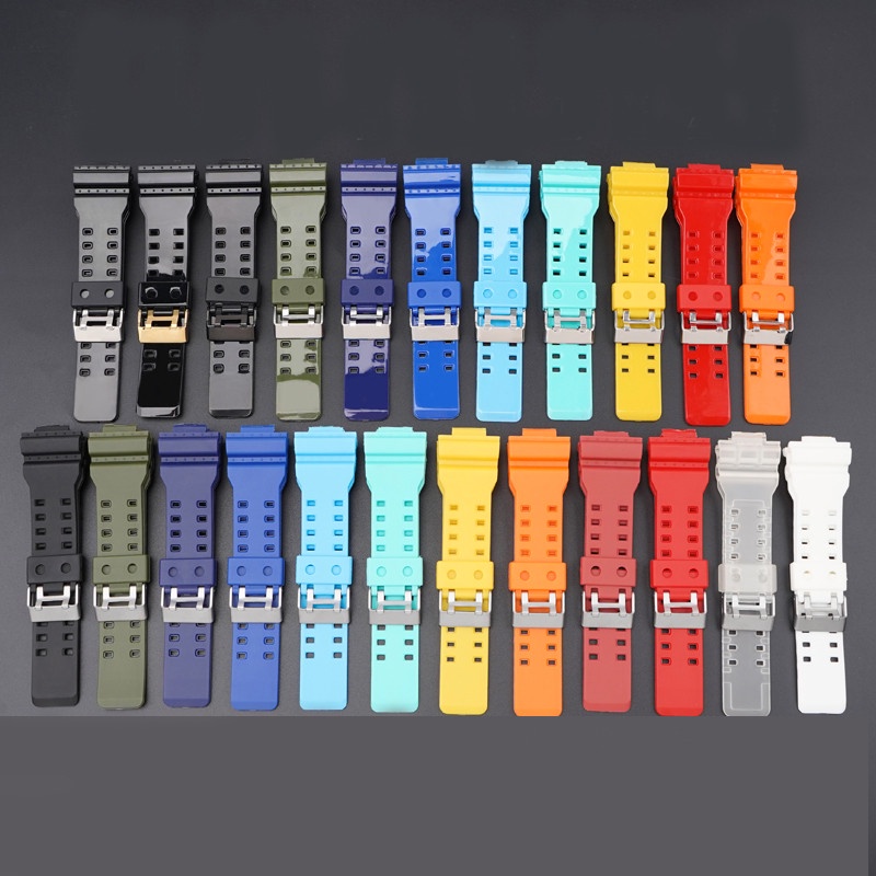 สายนาฬิกาข้อมือซิลิโคนเรซิ่น 16 มม. อุปกรณ์เสริม สําหรับ Casio G-SHOCK GA-100 110 140 200 400 700 GD-100 G-8900 GW-8900