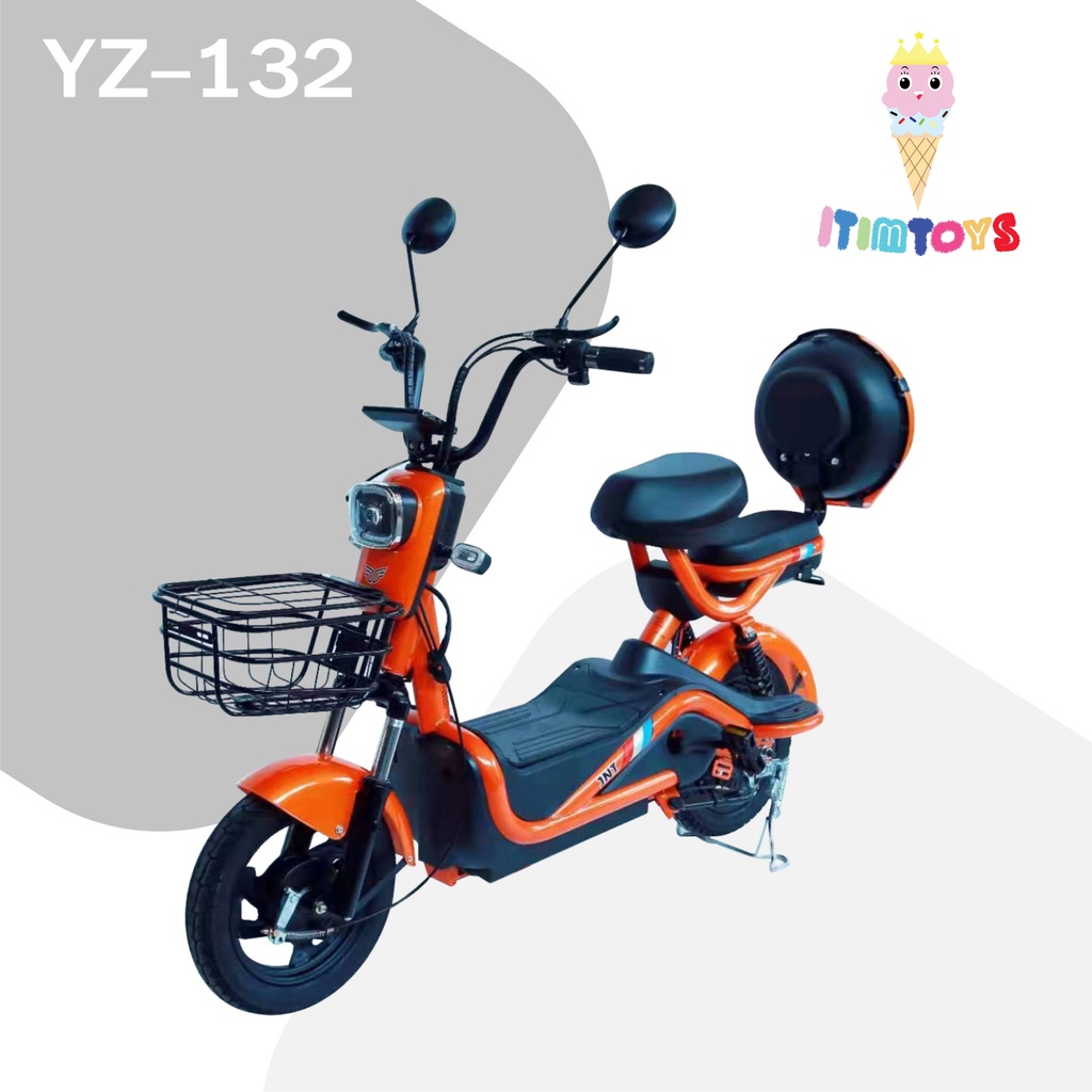 🔥ส่งฟรี พร้อมประกอบฟ🔥 itim-toysจักรยานไฟฟ้า รุ่นใหม่ล่าสุด ช่วยประหยัดน้ำมัน มีกล่องใส่ของด้านหลัง รุ่น YZ-132