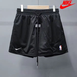 Nike ของแท้ 100% กางเกงขาสั้น ผ้าตาข่าย ลาย AIR FOG FEAR OF GOD Joint NBA สไตล์สตรีท อเมริกัน สําหรับผู้ชาย