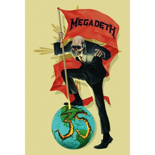 โปสเตอร์ Megadeth เมกาเดท Rock Poster รูปภาพติดห้อง ตกแต่งผนัง โปสเตอร์วงดนตรี โปสเตอร์ติดผนัง โปสเตอร์วงร็อค ของสะสม