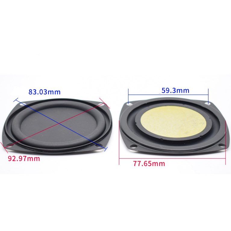 1PCS พาสซีฟ3นิ้ว แผ่นซับเบส ลำโพง3นิ้ว แผ่นสะเทือนเบส  bass passive radiator เบสไดอะเฟรม