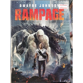 DVD : Rampage (2018) ใหญ่ชนใหญ่ (มีปกสวม) " Dwayne Johnson, Naomie Harris "