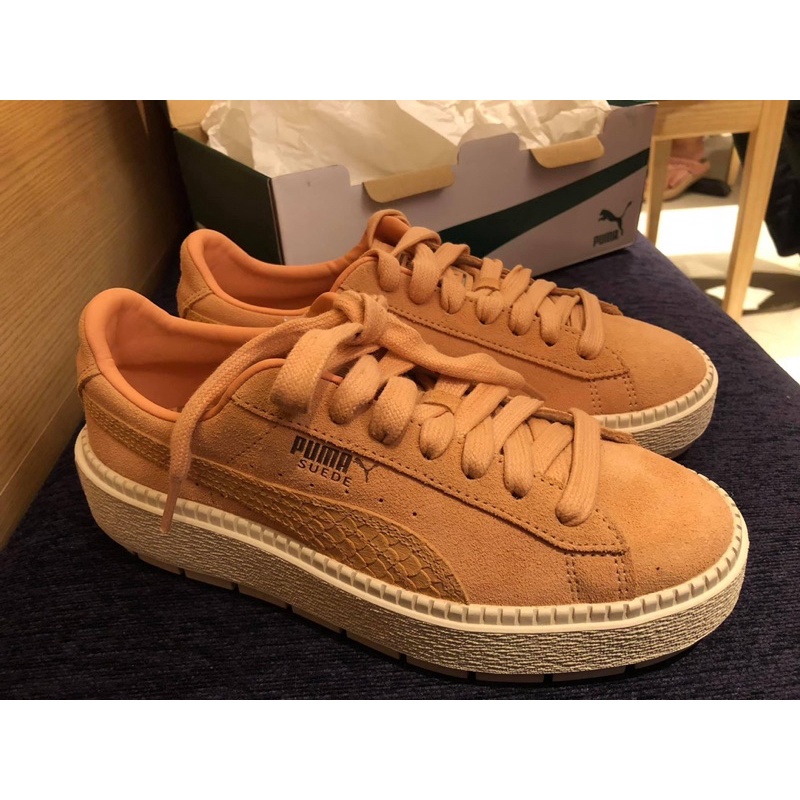 puma suede camel