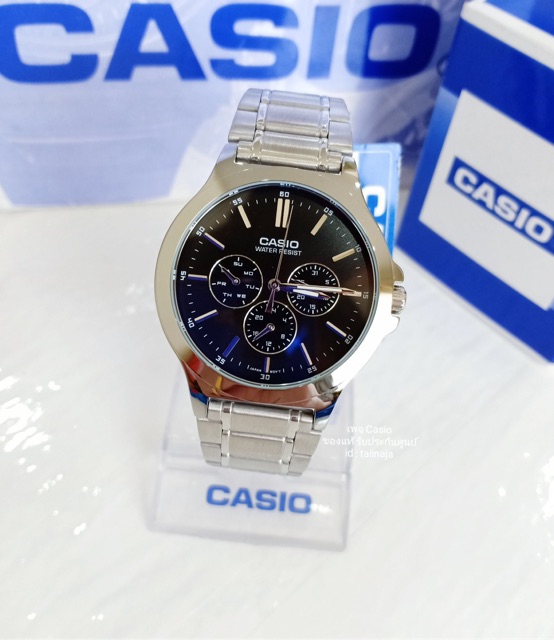 นาฬิกา CASIO รุ่น MTP-V300D นาฬิกาสำหรับคุณผู้ชาย 6 เข็ม 3 วง บอกสัปดาห์ บอกวันที่ บอก 24 ช.ม. ราคาพิเศษ 1,350 บาท