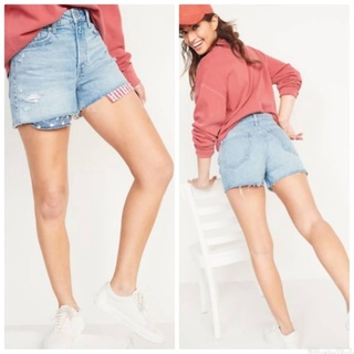 Old Navy Stars &amp; Stripes Boyfriend Mid-Rise Distressed Denim Shorts