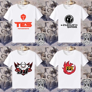 เสื้อยืดฤดูร้อนhot❈men clothes t shirt  lol clothes S10 League of Legends TES short sleeve T-shirt SN team uniform G2 te