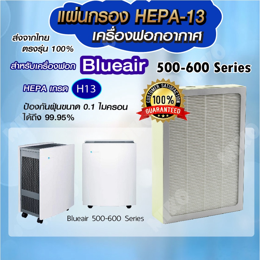 แผ่นกรองอากาศ Soon Su 500-600 Series สำหรับเครื่องฟอกอากาศ BLUEAIR รุ่น 500-600 Series