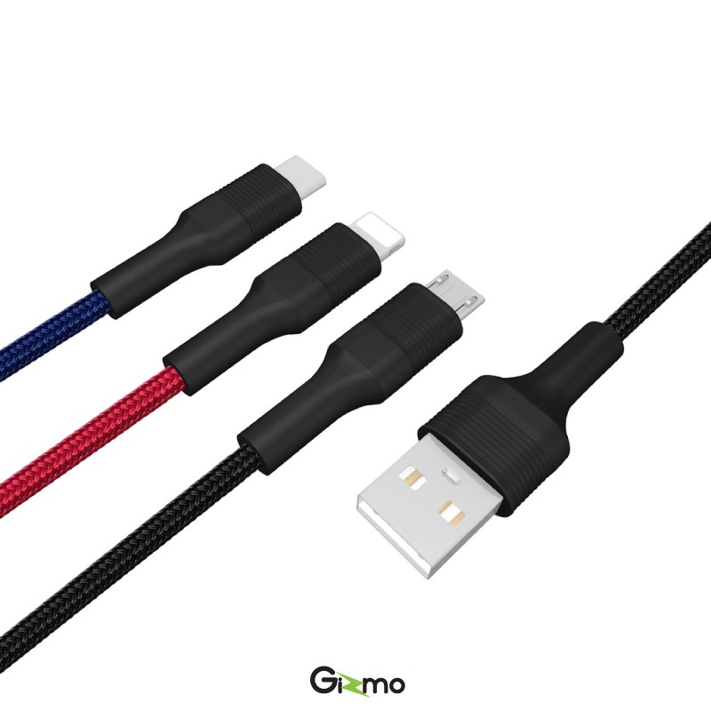 Gizmo สายชาร์จ 3in1 USB Cable
