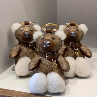 ❤️❤️ พร้อมส่ง!!! พวงกุญแจ COACH BEAR BAG CHARM IN SIGNATURE CANVAS (COACH F77676) ❤️❤️