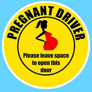 จุ๊บติดกระจก Pregnant in car สติ๊กเกอร์ คนท้องในรถ แผ่นแม่เหล็กติดรถ PND34