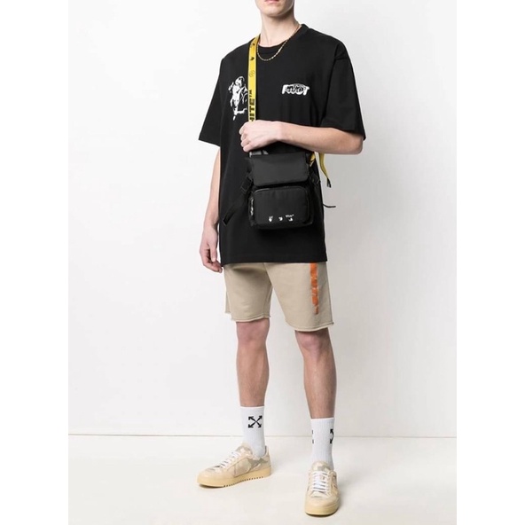 Off white strap messenger bag