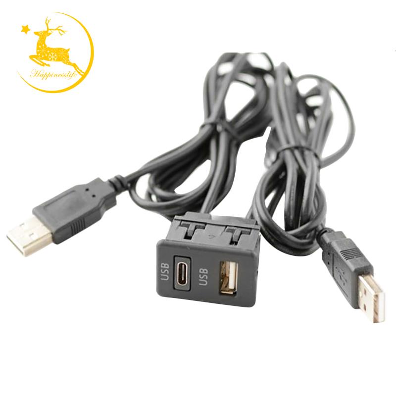 150CM Car Dash Flush Mount 2 USB Port Panel Auto Boat Dual USBTAPYC