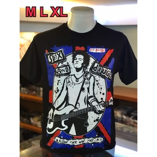 เสื้อวง Sex pistol แขนสั้น ผ้าคอตตอน100 %