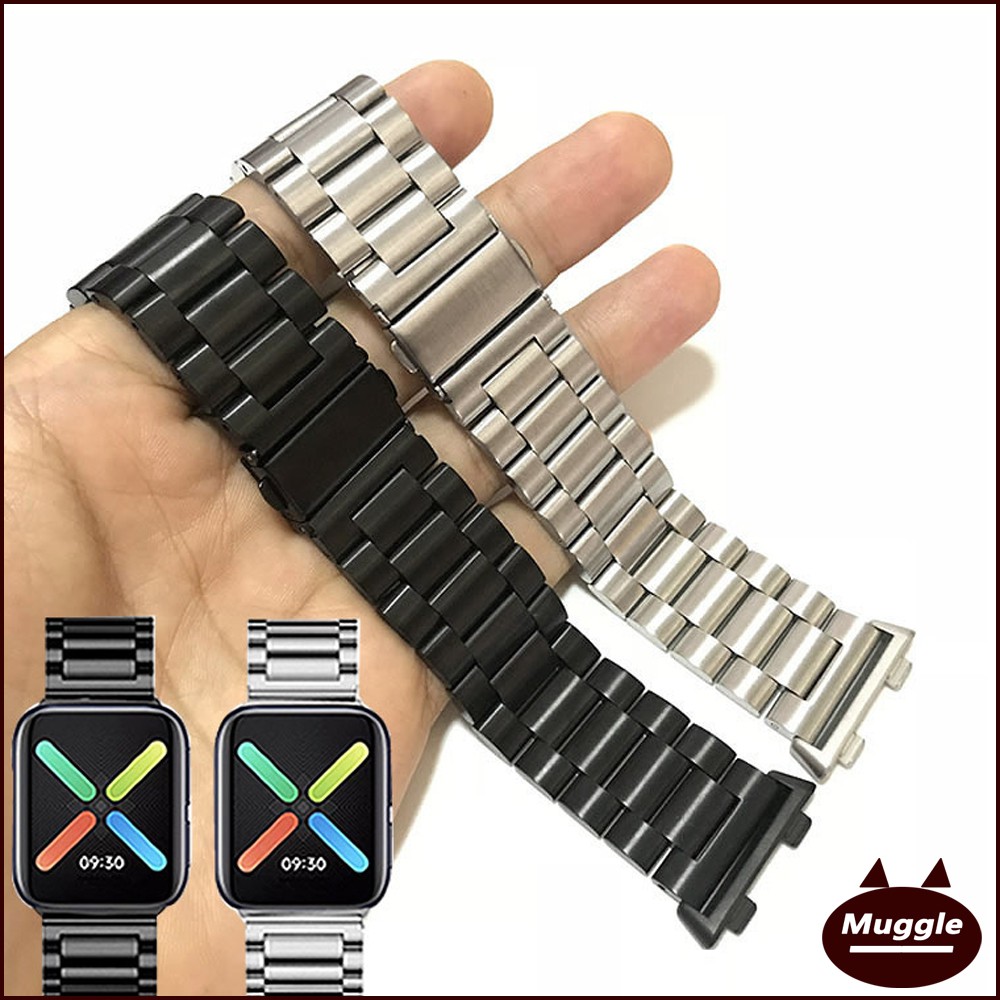 🔥พร้อมส่ง สาย Oppo Watch สายนาฬิกาข้อมือสแตนเลสสําหรับ Oppo Watch 41mm 46mm Oppo Watch strap สายโลหะ OPPO Watch ขนาด 41,46 mm watch strap