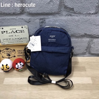 Anello Denim&amp; nylon mini shoulder bag ส่งฟรีEMS