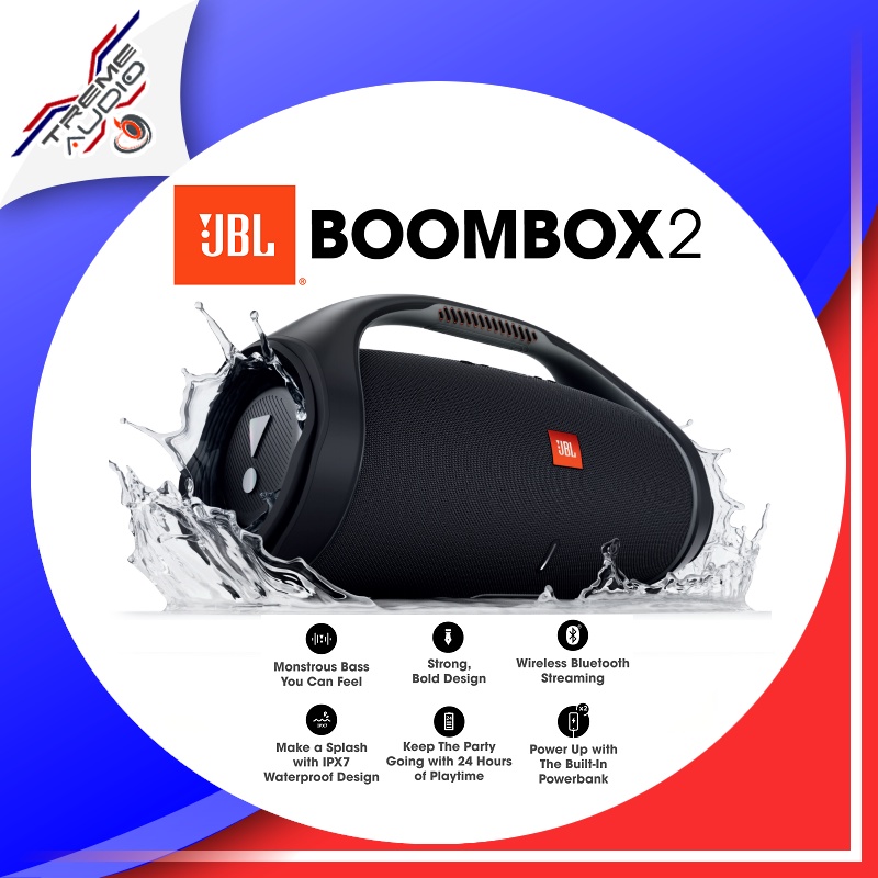 JBL Boombox 2 Wireless Bluetooth Portable Splaproof Speaker ลำโพงสุดฮิตจาก JBL ของแท้ประกันศูนย์ 1 ปี