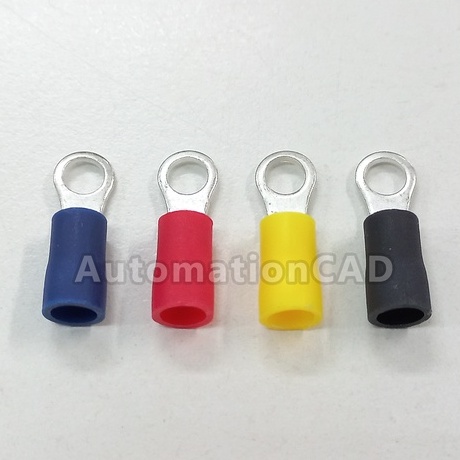 *พร้อมส่ง (100 ตัว/ถุง) หางปลากลมหุ้ม RV2-4S หางปลากลม หางปลากลมหุ้มฉนวน หางปลา RV2-4 ใช้กับสาย 1.5-2.5 sq.mm - รูปที่ 2