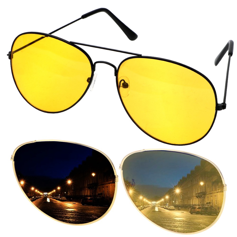 แว่นกันแดด Aviator, แว่นกันแดด, ฟิลเตอร์สีเหลืองโปร่งใส