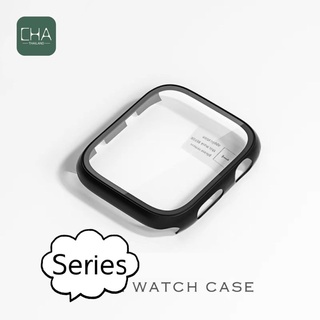 Case สำหรับ Appl.e watch พร้อมกระจกกันหน้าจอ Series 1 2 3 4 5 6 7 SE ฟิล์มกันรอย 42 44 42/45mm  เคสแอปเปิ้ลวอช