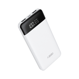 [ลูกค้าใหม่ 159.-] Asaki Powerbank แบตสำรอง 10,000 mAh.จอ LEDแบตแท้ มี มอก.Type-C - Micro USB รุ่น A-B3551 ประกัน 1ปี