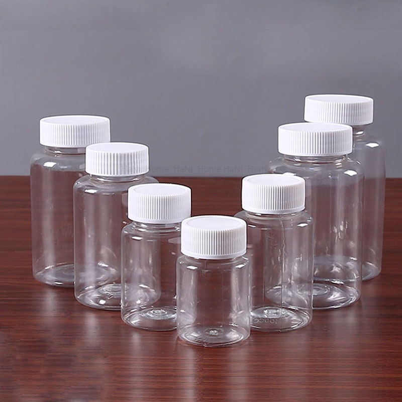 Yni 15ml/20ml/30ml/50ml พลาสติก PET โปร่งใสขวดเปล่าซีลผงยา Vial คอนเทนเนอร์ Reagent บรรจุขวด