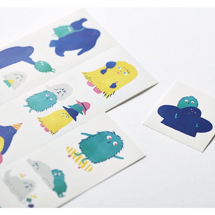 KING JIM Large Size Sticker Monster (KJLSS007) / สติ๊กเกอร์ ขนาดใหญ่ ลายมอนสเตอร์ แบรนด์ KING JIM จากประเทศญี่ปุ่น