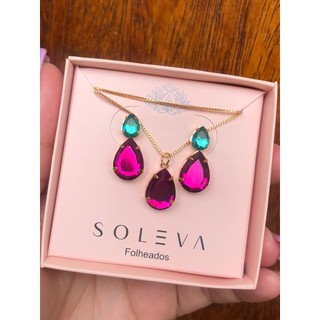 Conjunto De Pedraria Colorido 2 Pedras