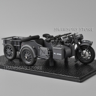 โมเดลรถจักรยานยนต์ รถสามล้อจําลอง ขนาดเล็ก สเกล 1:24 BMW R75 Panzerfaust 30 Sidecar Motorcycle Motor Tricycles