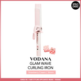 【จํากัด】 VODANA Glam WAVE CURLING IRON (ครีมสตรอเบอร์รี่) 36 มม.