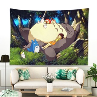 [JIN] พรมพื้นหลัง ลายการ์ตูนอนิเมะ My Neighbor Totoro Hayao Miyazaki น่ารัก สําหรับตกแต่งผนังห้องนอน หอพักนักเรียน