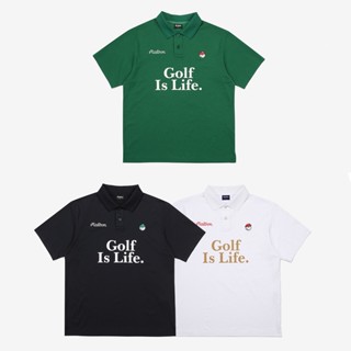 เสื้อโปโลแขนสั้น พิมพ์ลาย Malbon golf สําหรับผู้ชาย