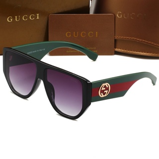 Gucci แว่นตากันแดด เลนส์โพลาไรซ์ ไล่โทนสี ป้องกันรังสียูวี สไตล์ยุโรป และอเมริกา หรูหรา เรโทร แฟชั่นสําหรับผู้ชาย และผู้หญิง UV400 2023