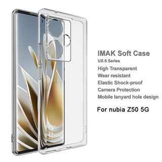 Imak Nubia Z50 5G เคสโทรศัพท์ ซิลิโคน TPU นิ่ม แบบใส ป้องกัน ด้านหลัง Z50 กันกระแทก