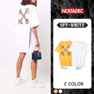 OFF WHITE เสื้อยืดแขนสั้น 2สี เบลอ Arrow Doodle ตัวอักษร  OW เสื้อยืดผู้ชาย เสื้อยืดผู้หญิง ชุดคู่รัก เสื้อยืด oversize เสื้อยืดเท่ๆ เสื้อยืดคอกลม