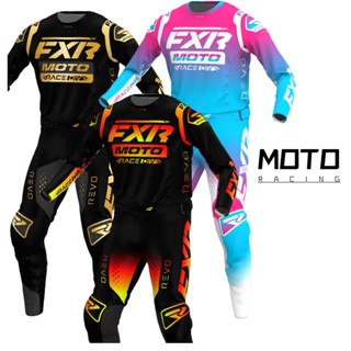 เสื้อกีฬาแขนสั้น ลายทีม Moto Jersey And Pant ATV BMX 3 สี สําหรับรถจักรยานยนต์วิบาก 2023