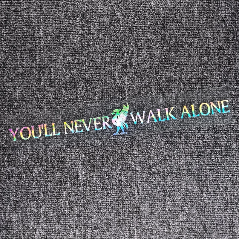 สติ๊กเกอร์ติดรถ Liverpool Youll Never Walk Alone Football Decals สําหรับกระจกหน้าต่างประตูด้านหลัง