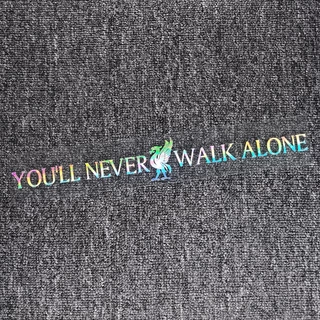 สติ๊กเกอร์ติดรถ Liverpool Youll Never Walk Alone Football Decals สําหรับกระจกหน้าต่างประตูด้านหลัง