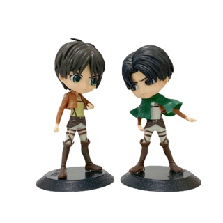 Qposket ฟิกเกอร์อนิเมะ Attack on Titan Levi Rival Ackerman Rivaille Eren Jaeger ของเล่นสําหรับเด็ก