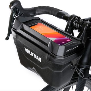 Wild MAN XT8 กระเป๋าหน้าจอสัมผัส สําหรับติดแฮนด์รถจักรยาน MTB