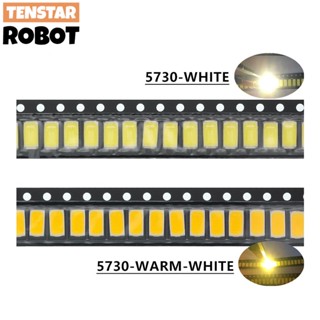 ไดโอด 5730 SMD LED CW-WW 5630 5.7*3.0 มม. 40-60lm 150ma 5730 0.5W สีขาวอบอุ่น 100 ชิ้น