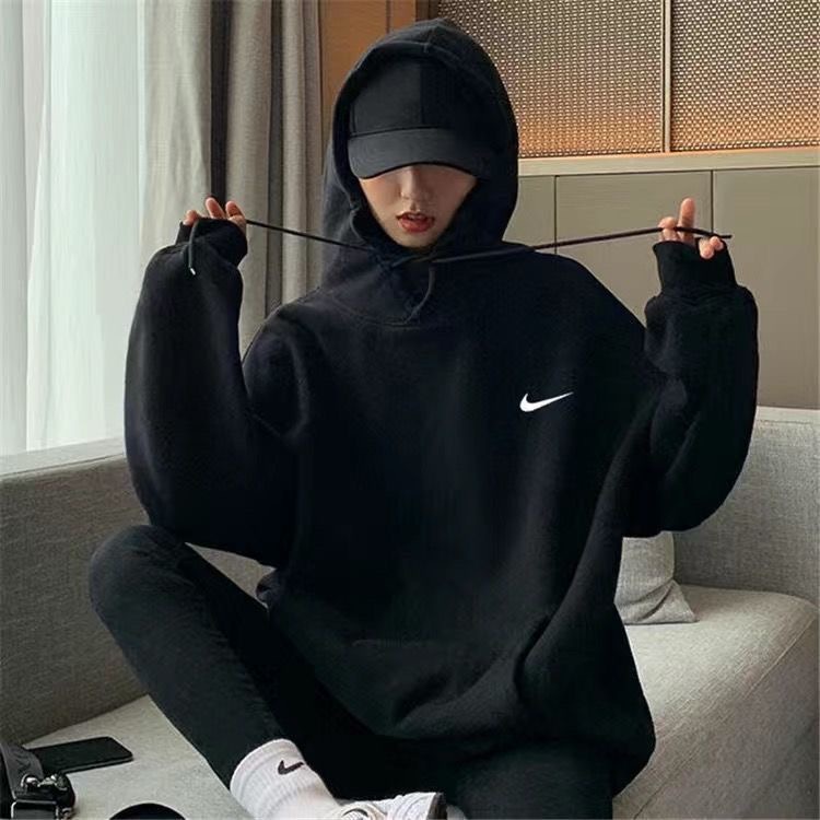 Nike เสื้อแจ็กเก็ตกันหนาว มีฮู้ด สีฟ้า แฟชั่นฤดูใบไม้ผลิ และฤดูร้อน สําหรับผู้ชาย และผู้หญิง 2023