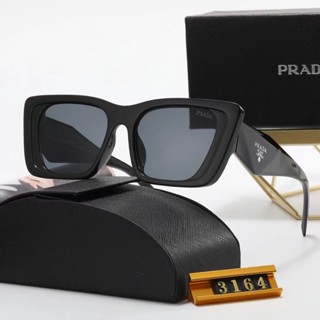 PRADA แว่นตากันแดด เลนส์โพลาไรซ์ ป้องกันรังสียูวี หรูหรา สไตล์เรโทร แฟชั่นคลาสสิก สําหรับผู้ชาย และผู้หญิง 2023 UV400