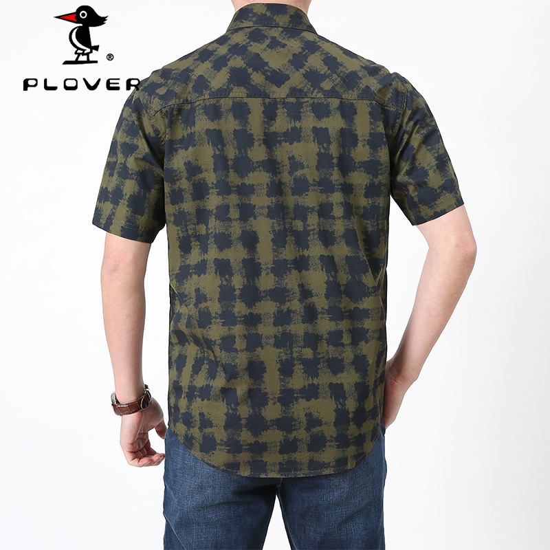 เสื้อเชิ้ตผู้ชาย PLOVER เสื้อแขนสั้น ลายตารางหมากรุก Plus Size M-5XL ราคา ถูกที่สุด ดีลบีเคเค แกลเลอรีภาพที่ 7