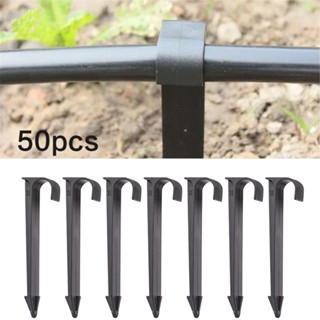 50Pc DN16/20 C-Type Ground Stakes For PE-Pipe Drip Irrigation Hose Tube Holder NEW