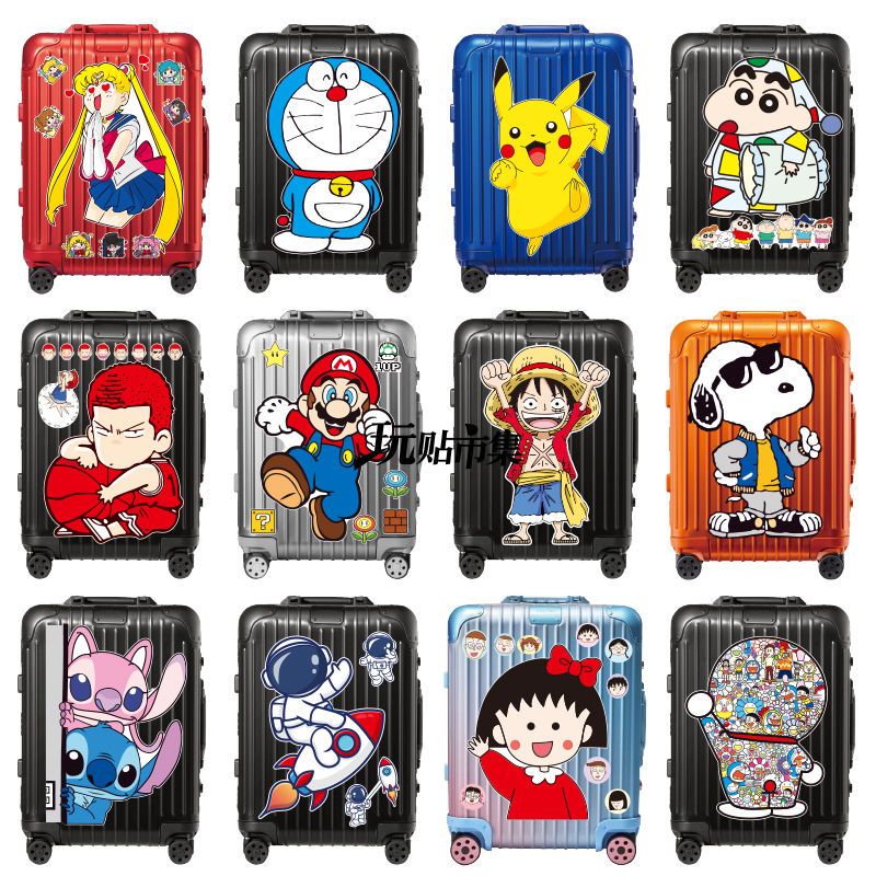 ✨A3 ใหญ่ Zhang Zixuan Pikachu DORAEMON กระเป๋าเดินทาง adornment ร่มเงา scratA3 ขนาดใหญ่อุปกรณ์เสริม 